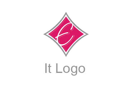 letter e in rhombus logo