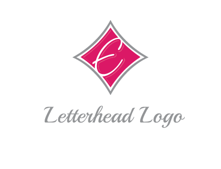 letter e in rhombus logo