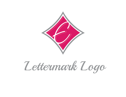 letter e in rhombus logo