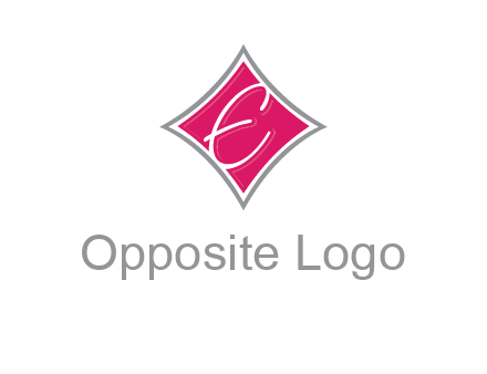 letter e in rhombus logo