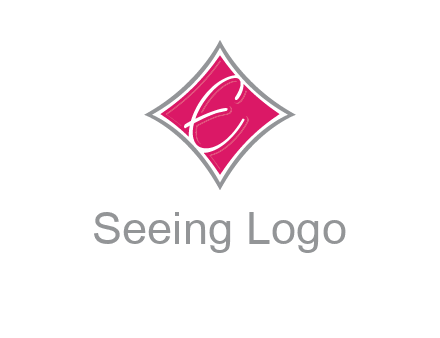 letter e in rhombus logo