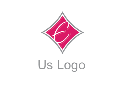 letter e in rhombus logo