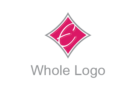 letter e in rhombus logo