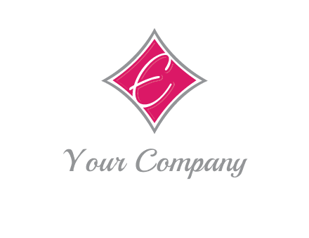 letter e in rhombus logo
