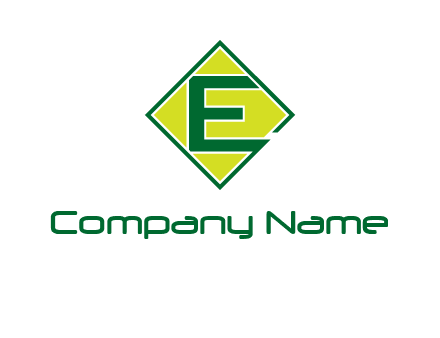 letter e in square logo