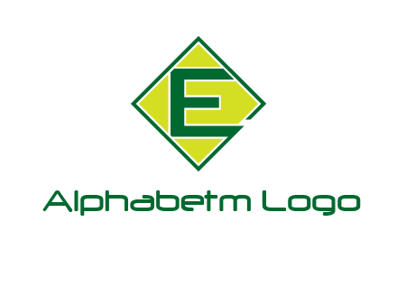 letter e in square logo