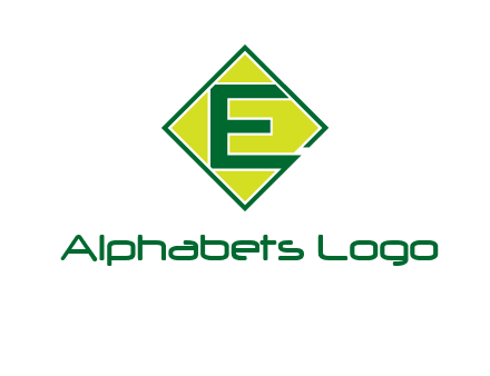 letter e in square logo