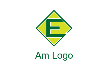 letter e in square logo