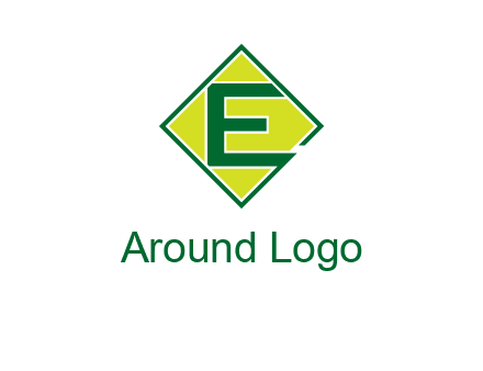 letter e in square logo