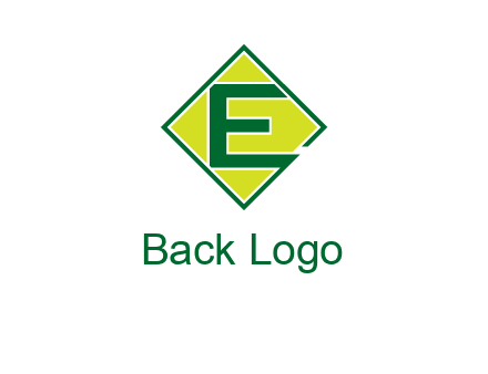 letter e in square logo