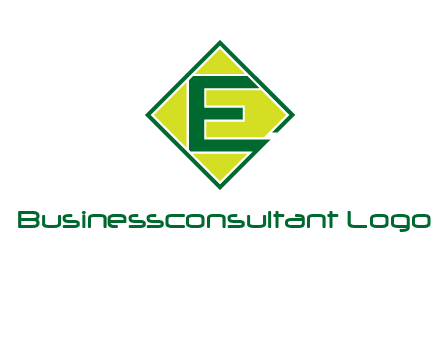 letter e in square logo