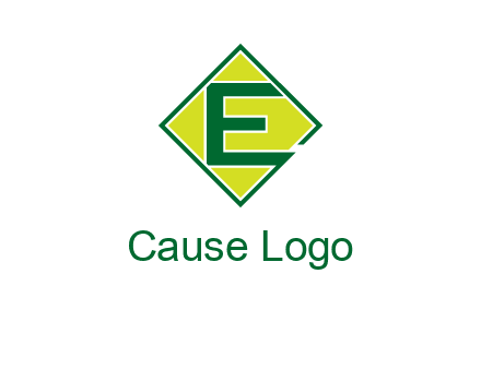 letter e in square logo