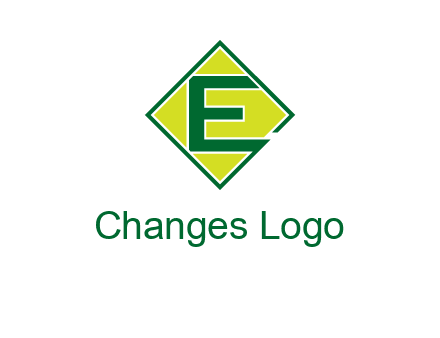 letter e in square logo