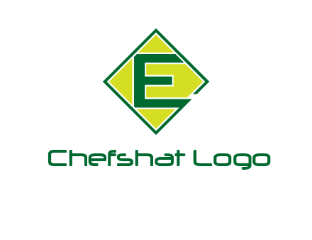 letter e in square logo