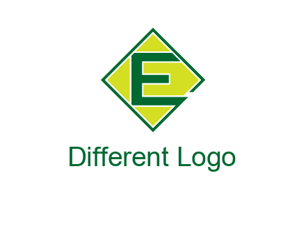 letter e in square logo