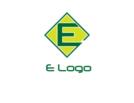 letter e in square logo