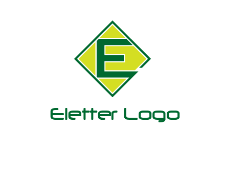 letter e in square logo
