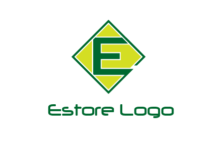 letter e in square logo