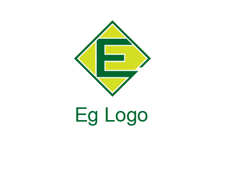 letter e in square logo