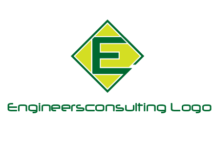 letter e in square logo