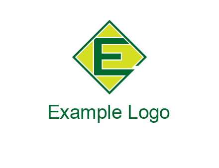 letter e in square logo