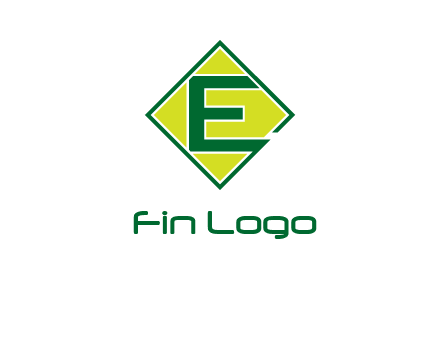 letter e in square logo