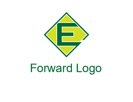 letter e in square logo