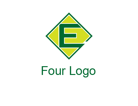 letter e in square logo