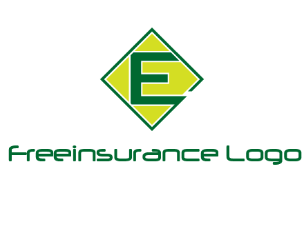 letter e in square logo