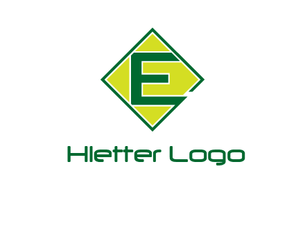 letter e in square logo