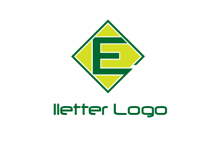 letter e in square logo