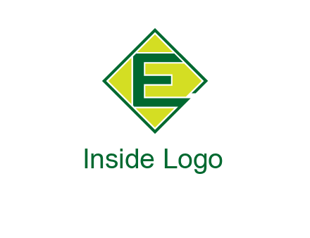 letter e in square logo