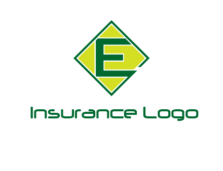 letter e in square logo