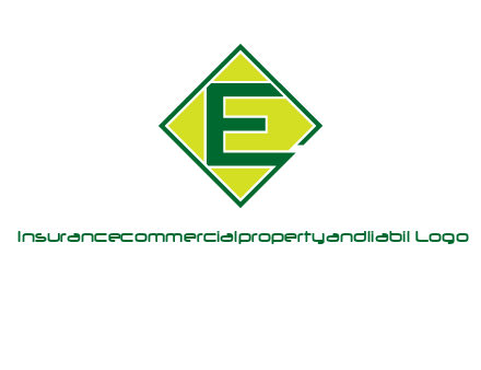 letter e in square logo