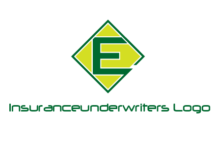 letter e in square logo