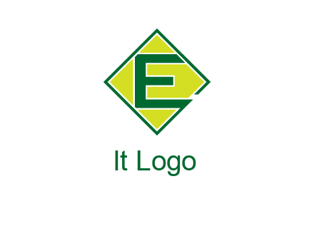 letter e in square logo