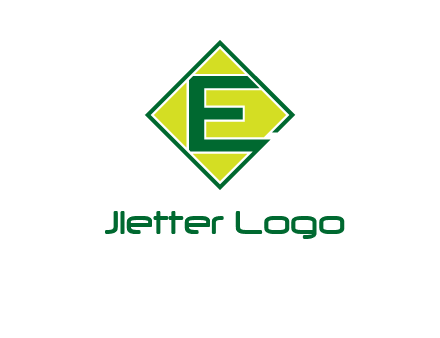 letter e in square logo