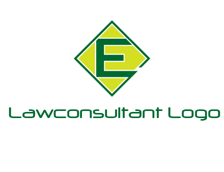 letter e in square logo