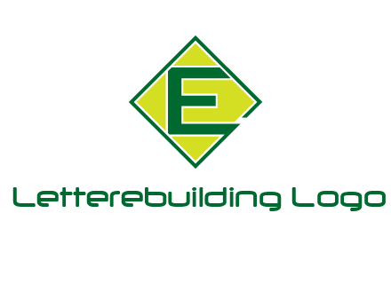 letter e in square logo