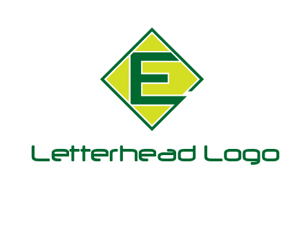 letter e in square logo