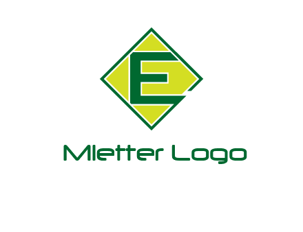 letter e in square logo