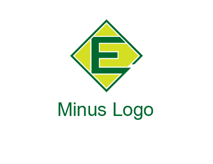 letter e in square logo
