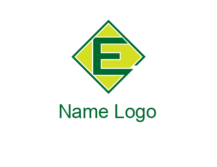 letter e in square logo