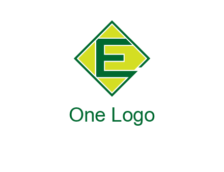 letter e in square logo