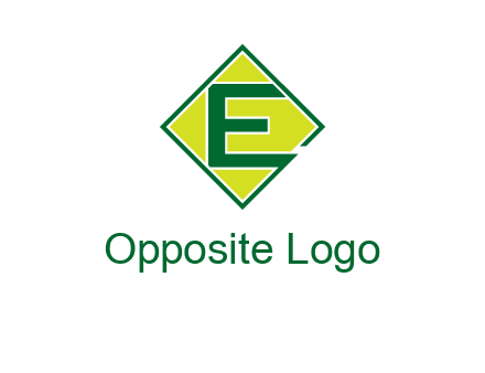 letter e in square logo