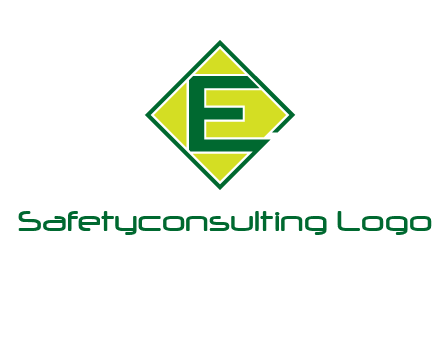 letter e in square logo