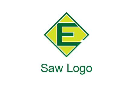 letter e in square logo