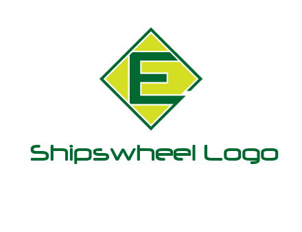 letter e in square logo