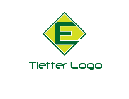 letter e in square logo