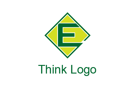 letter e in square logo